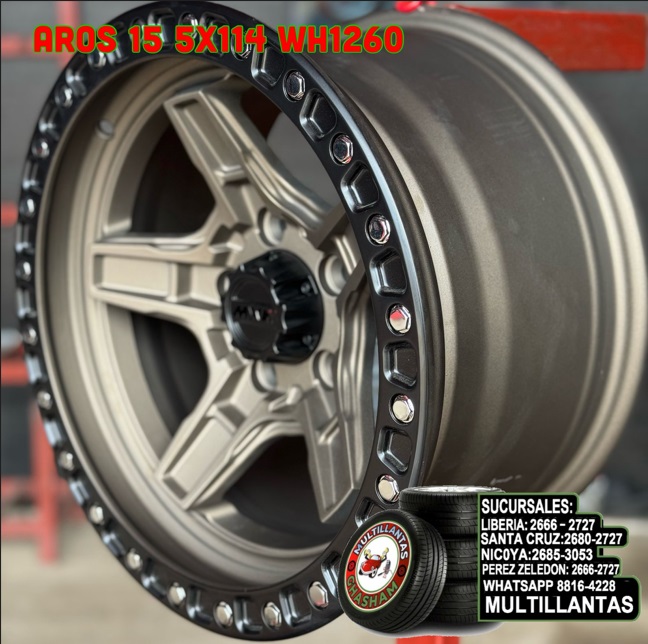 AROS # 15X8 5X114.3 ET0 BR-MB WH1260